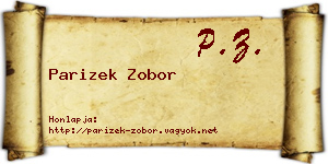 Parizek Zobor névjegykártya